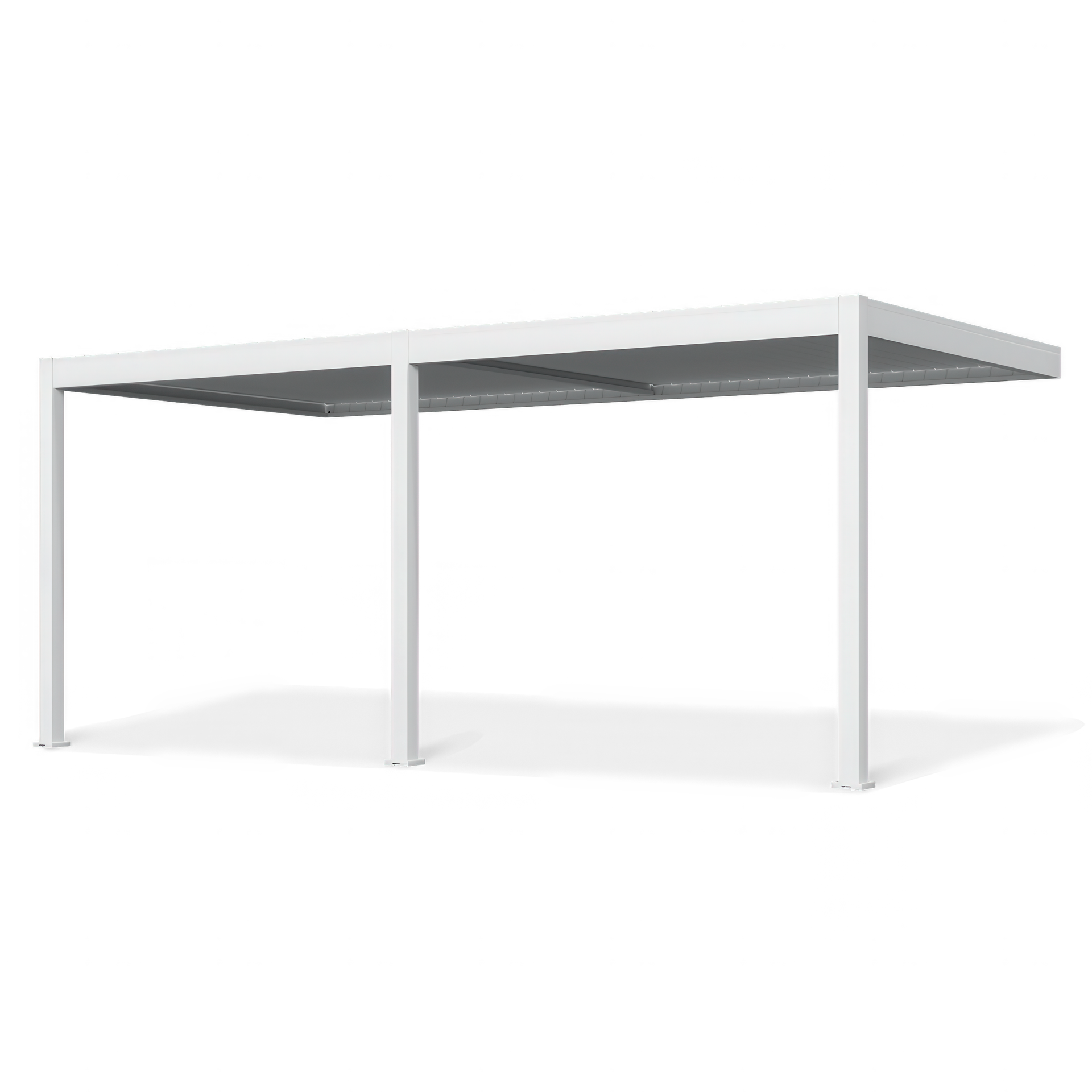 GUTROOF Pergola tarasowa przyścienna z oświetleniem ELEGANCE WALL AUTOMATIC 3x6 White