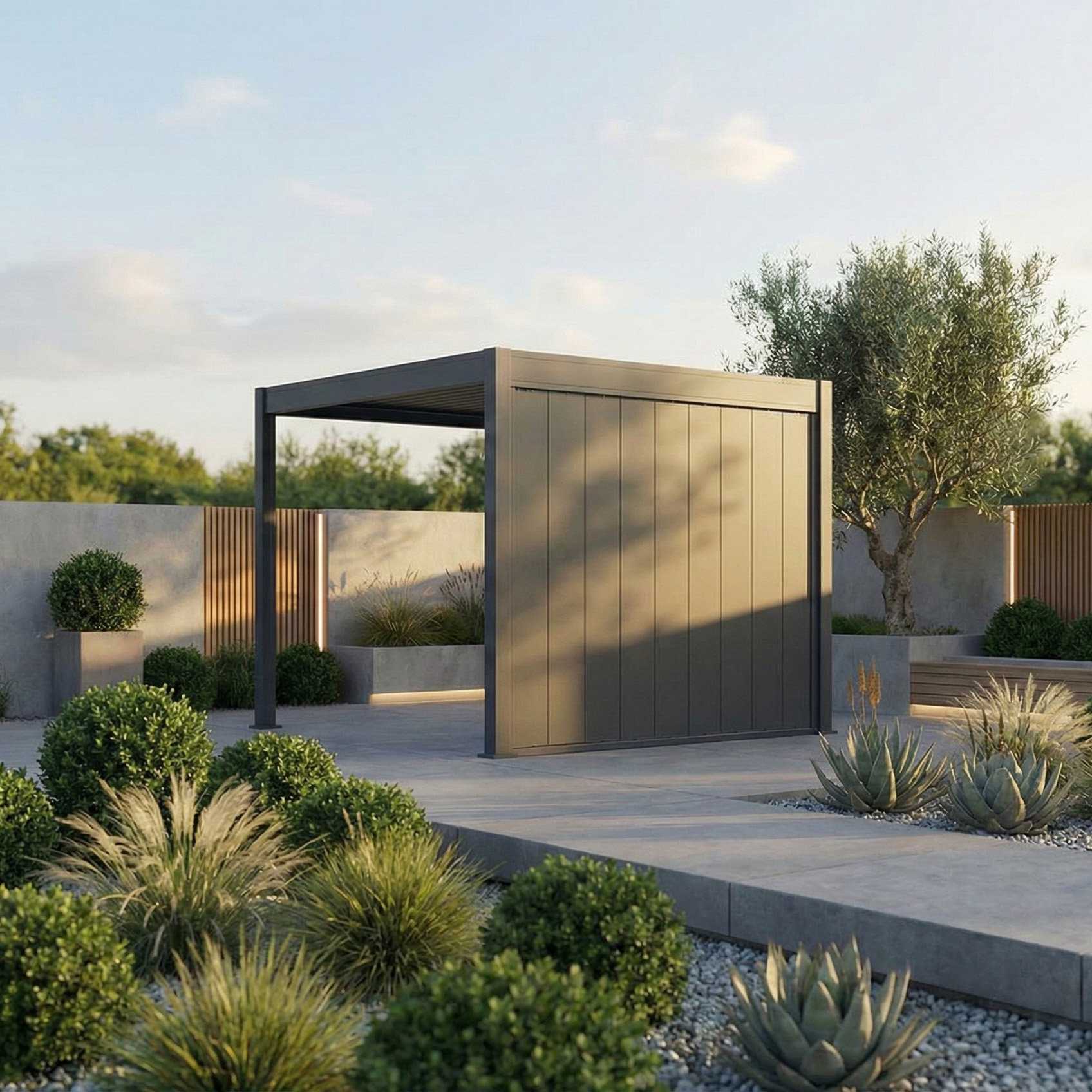 GUTROOF Ściana panelowa regulowana do pergoli ELEGANCE/DELUXE/FUSION 3m Anthracite