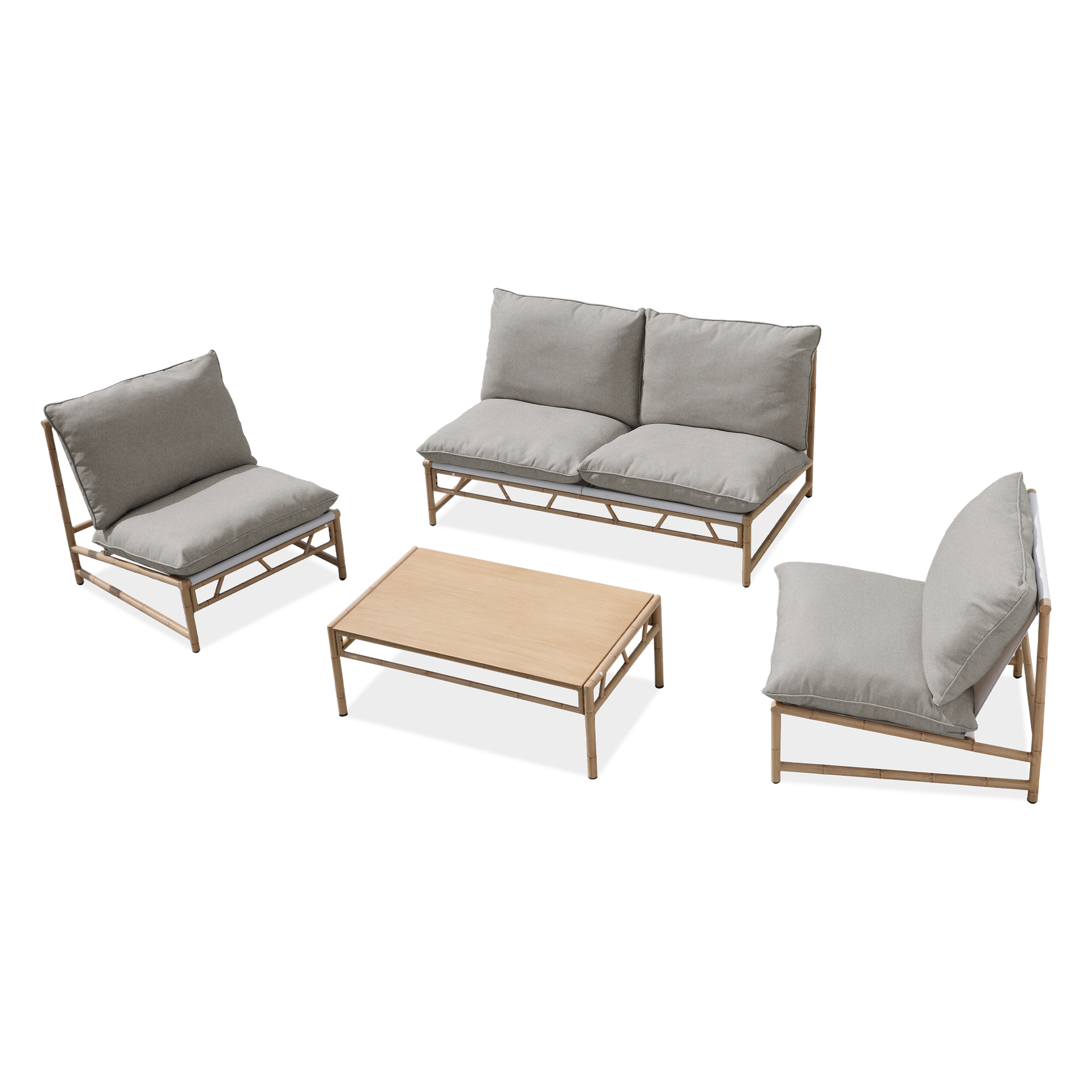 Zestaw ogrodowy MAKANI CAFFE Grey/Beige - Bjørkka