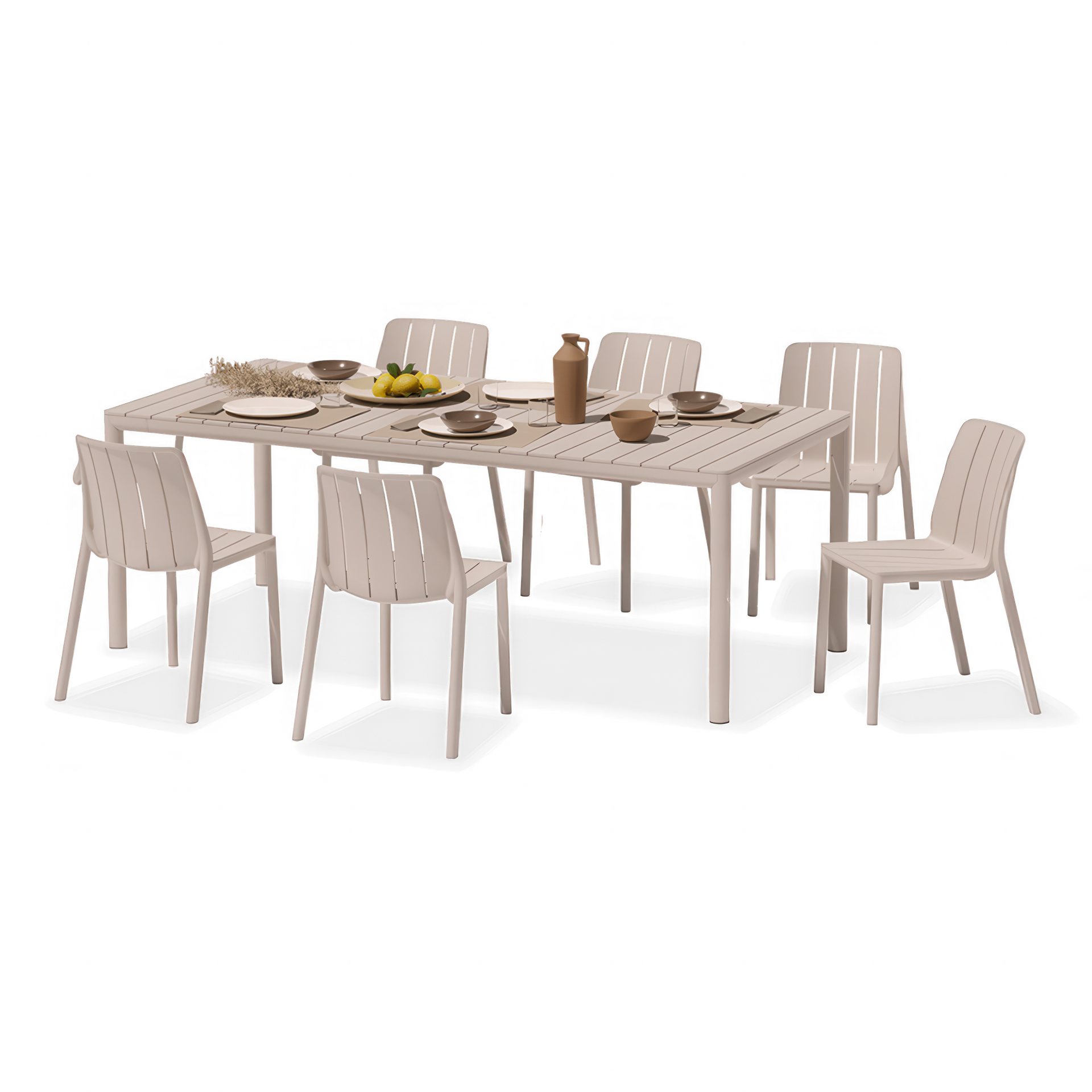 Zestaw mebli na taras TIBERINA BISTROT/TEVERE 147-211 6+1 CORDA – Nardi