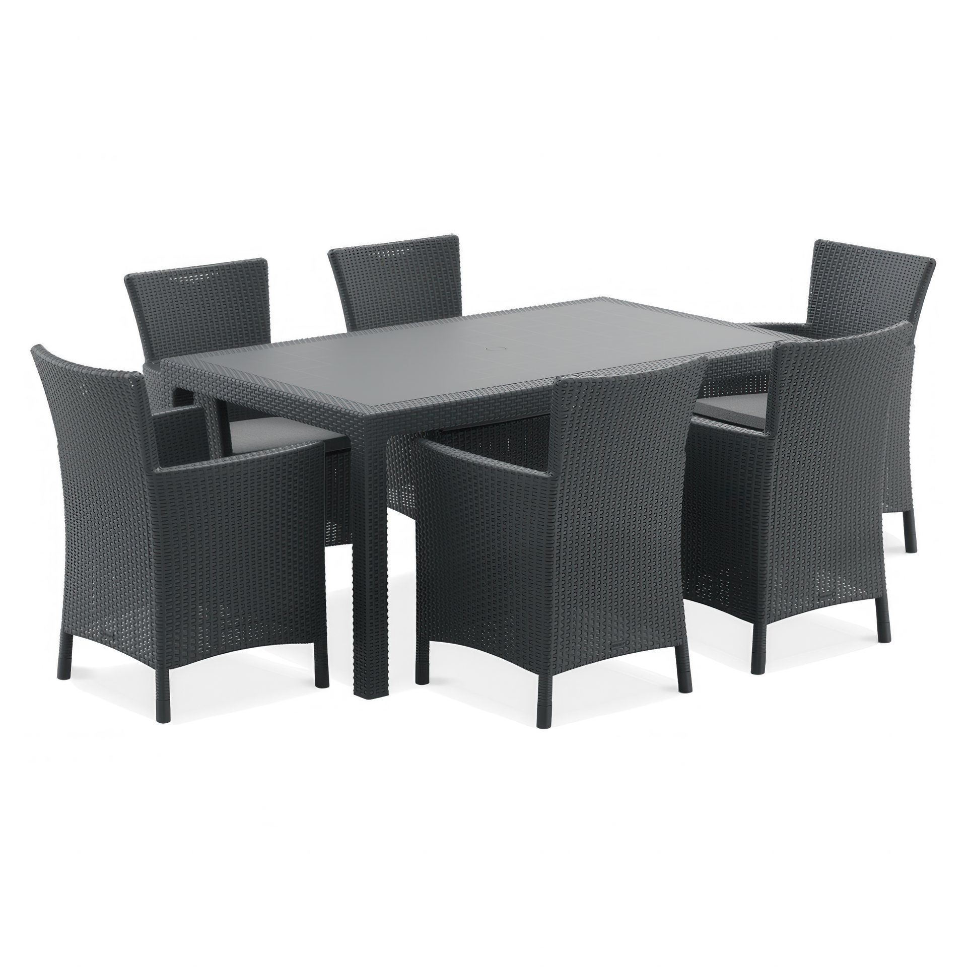 Komplet ogrodowy jadalniany IOWA/MELODY 6+1 Graphite - KETER
