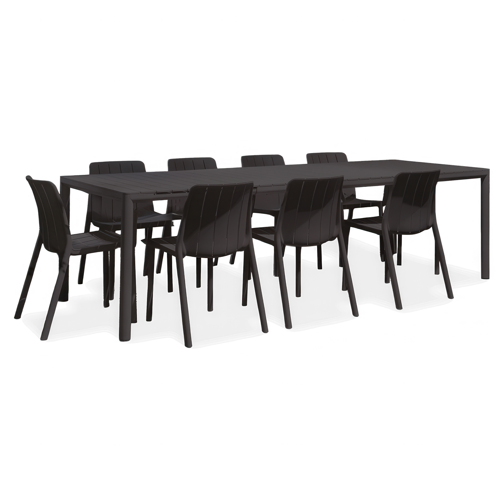 Zestaw mebli na taras TIBERINA BISTROT/TEVERE 210-275 8+1 ANTHRACITE – Nardi