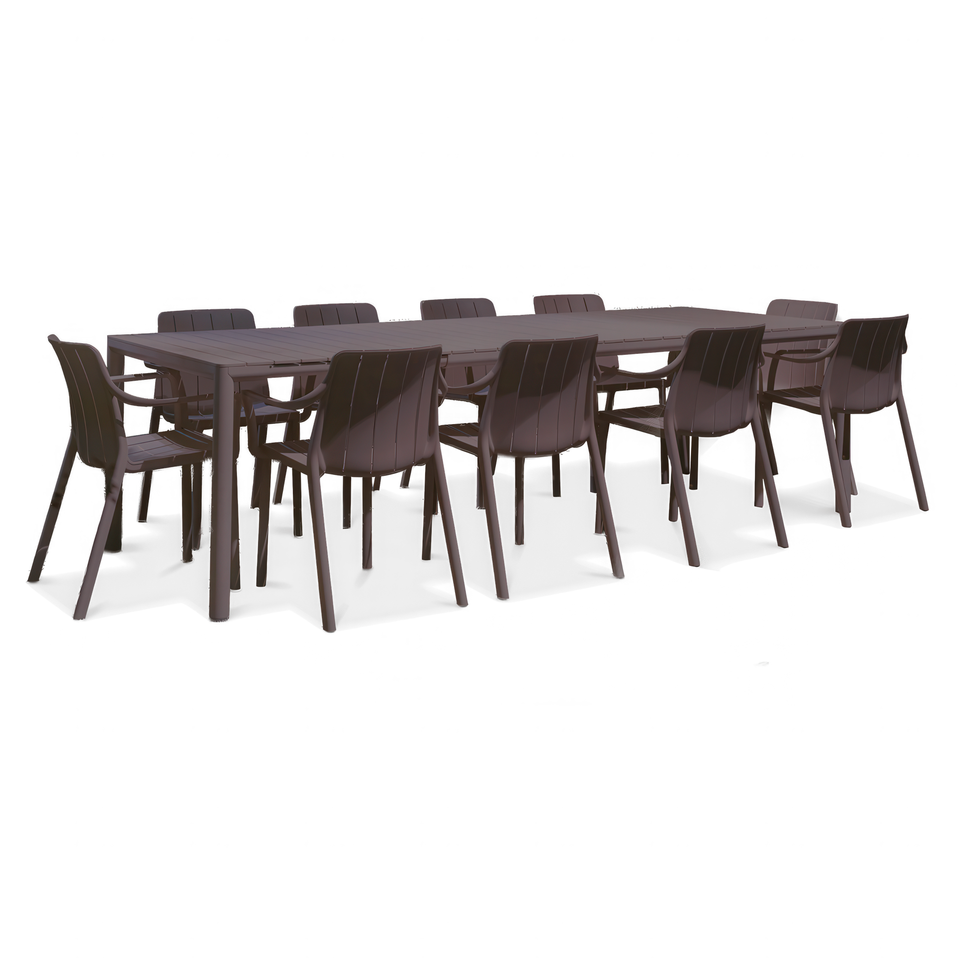 Zestaw tarasowy Nardi TIBERINA/TEVERE 10+1 z rozkładanym stołem 210-275 cm, Terra