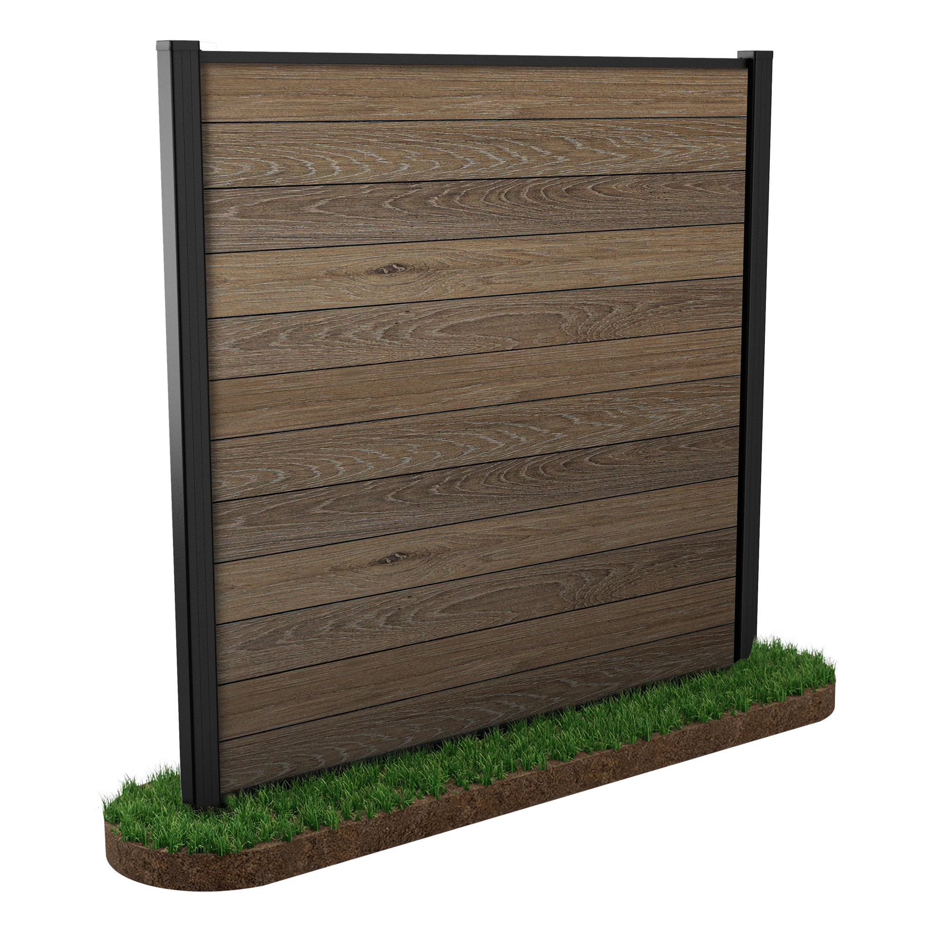 Keter Przęsło ogrodzeniowe 1,8x1,8m do mocowania w ziemi Walnut