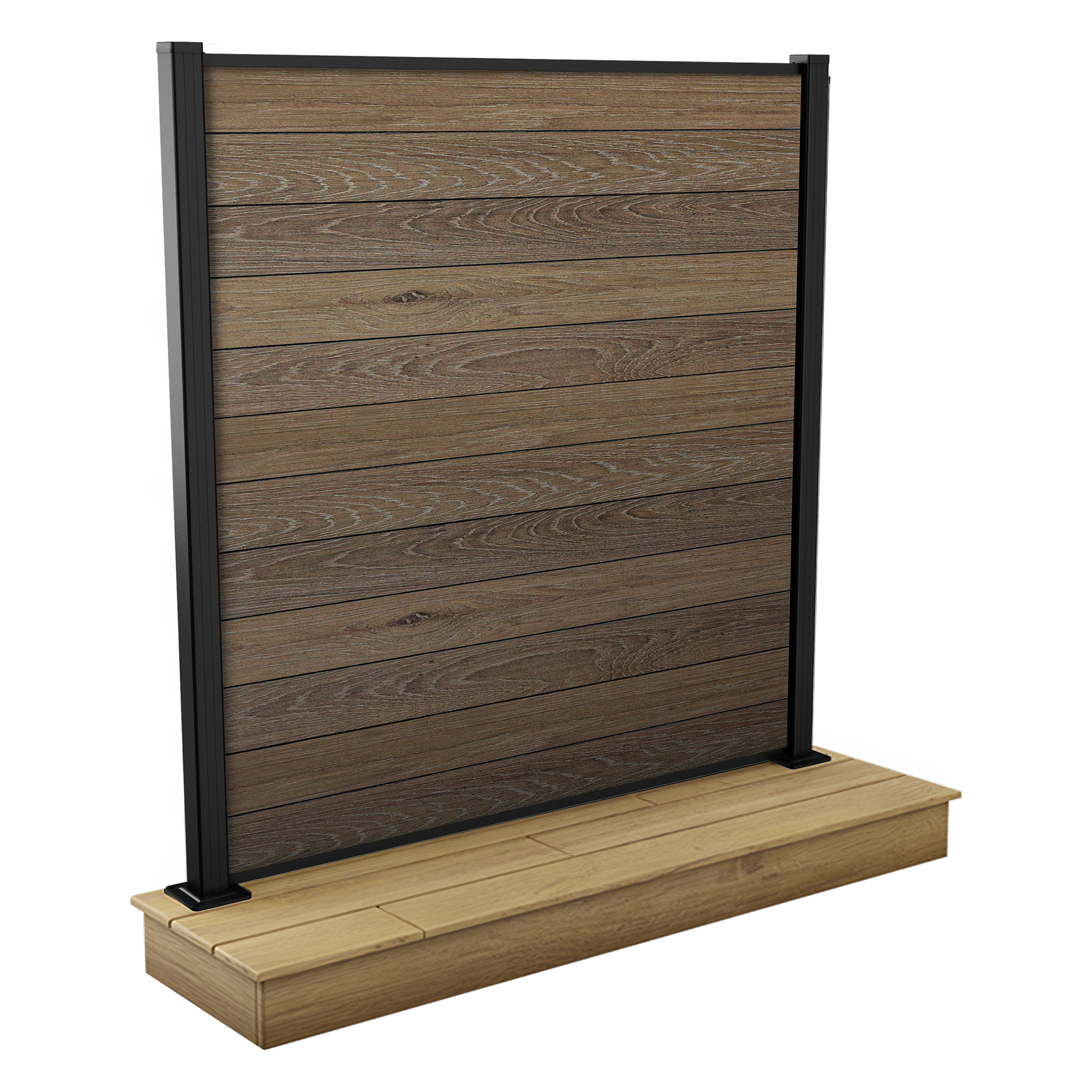 Keter Przęsło ogrodzeniowe 1,8x1,8m do mocowania na betonie Walnut