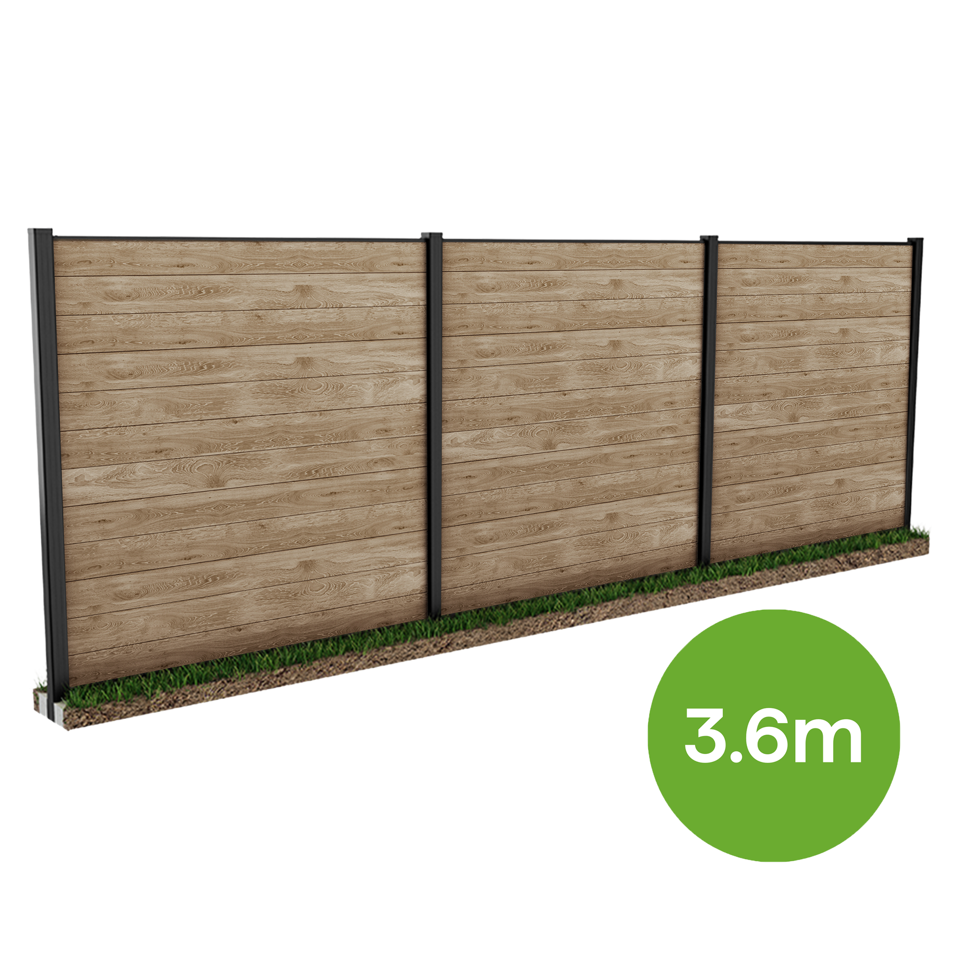 Keter Płot modułowy 3,6m do mocowania w gruncie Ashwood