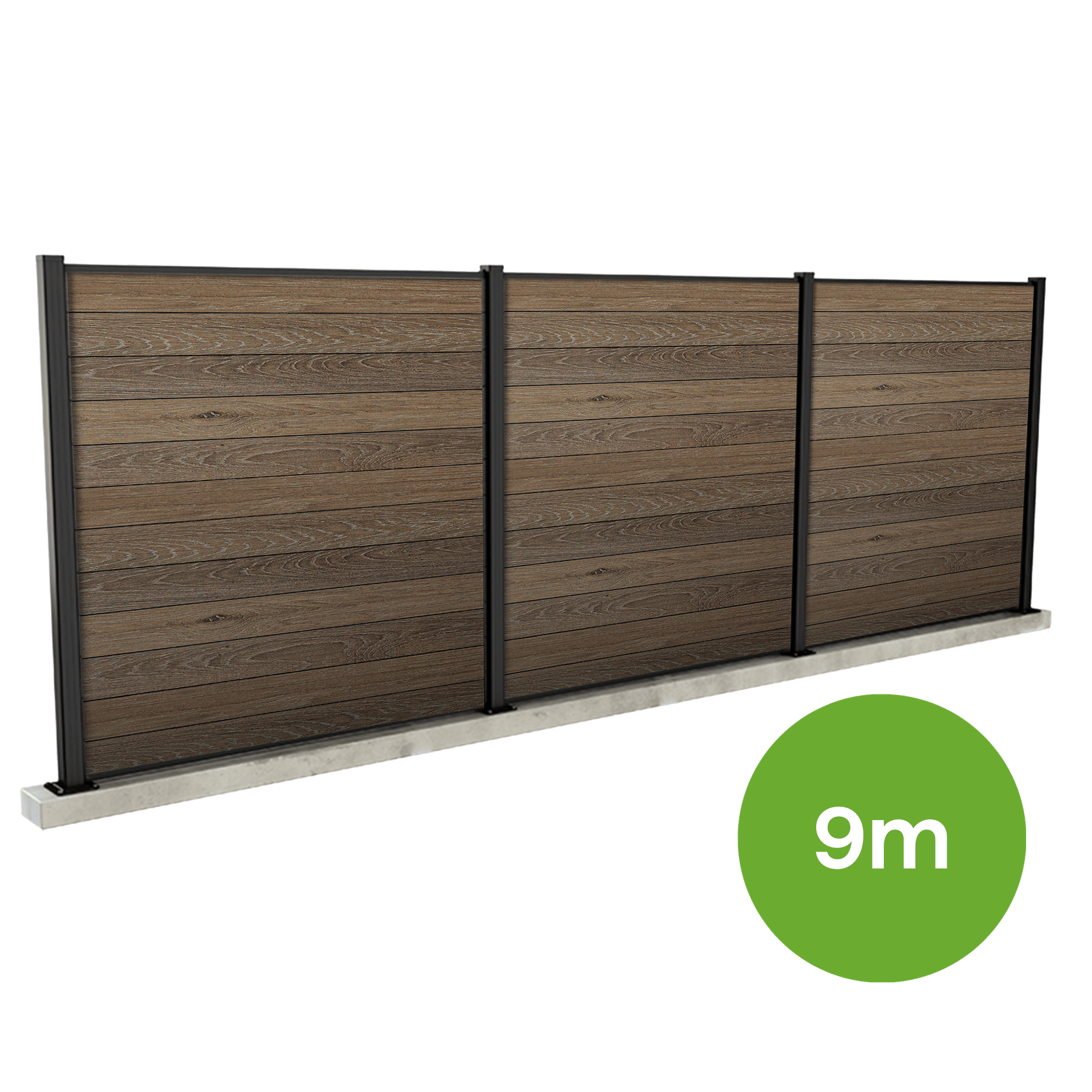 Keter Płot ogrodowy 9 m do mocowania na tarasie Walnut