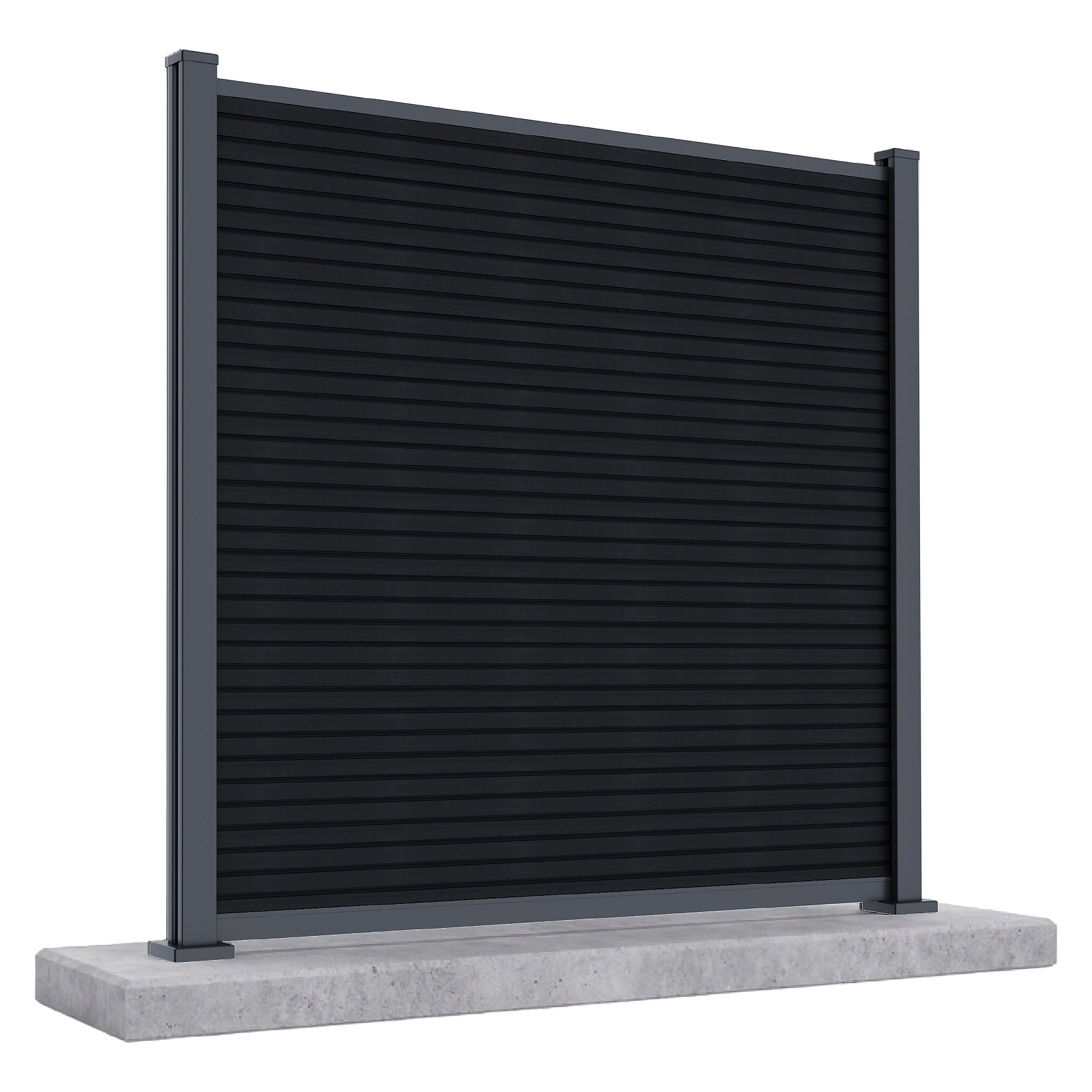 Gutroof Panel ogrodzeniowy do mocowania na twardym podłożu 1,8 m CITY Antracite