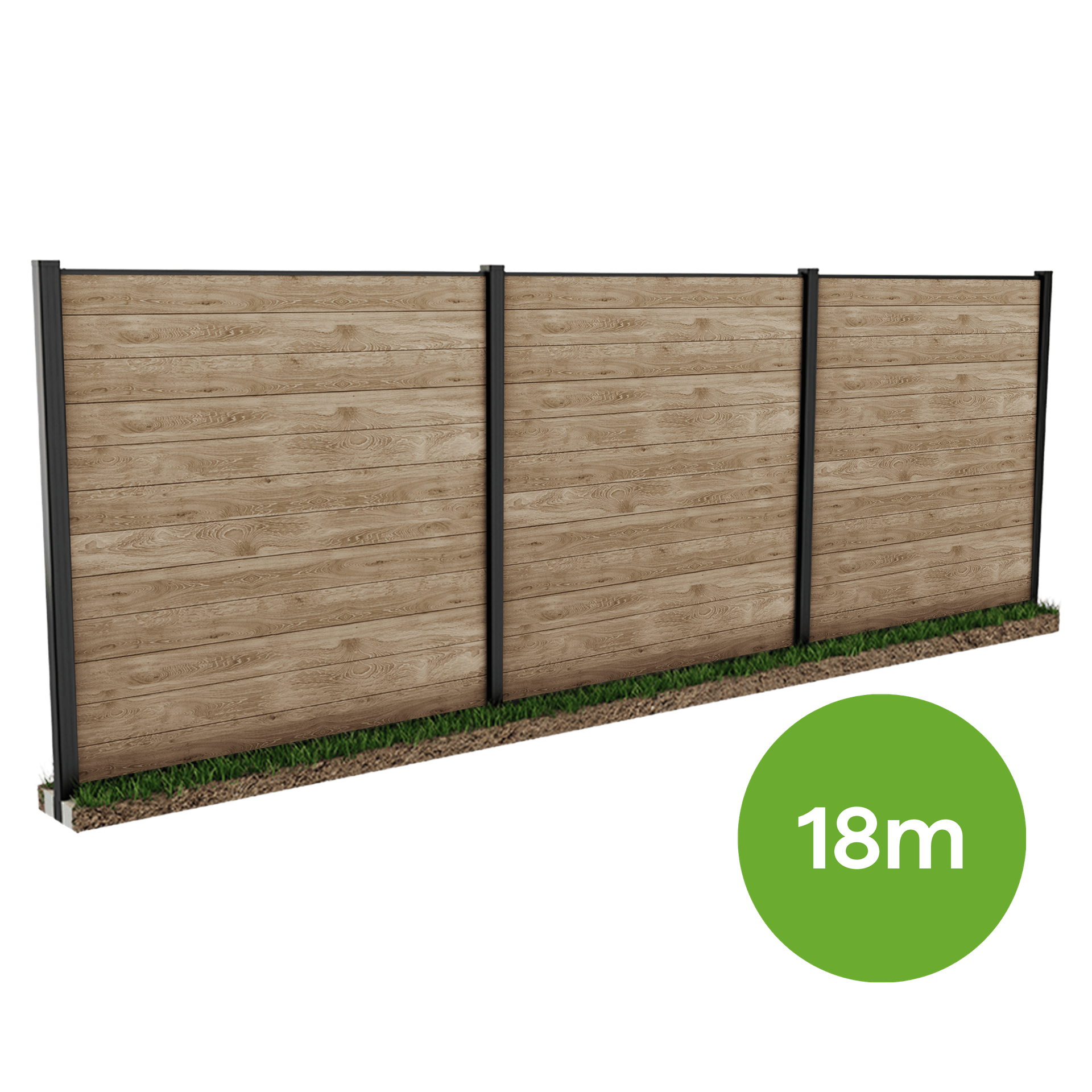 Keter Ogrodzenie kompozytowe 18m do mocowania w gruncie Ashwood
