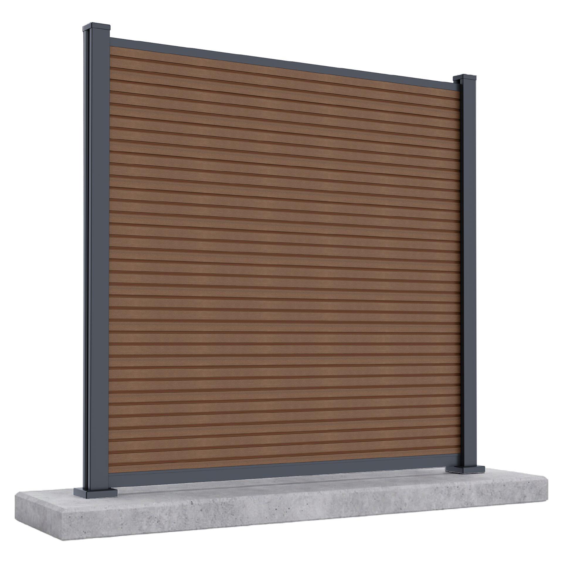 Gutroof Panel ogrodzeniowy do mocowania na twardym podłożu 1,8 m CITY Teak