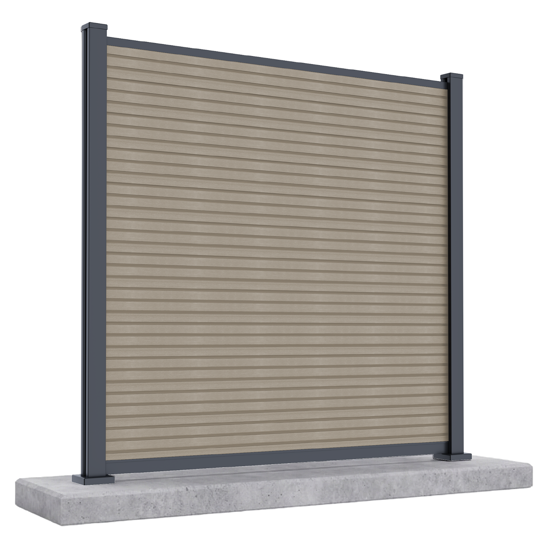 Gutroof Panel ogrodzeniowy do mocowania na twardym podłożu 1,8 m CITY Oak