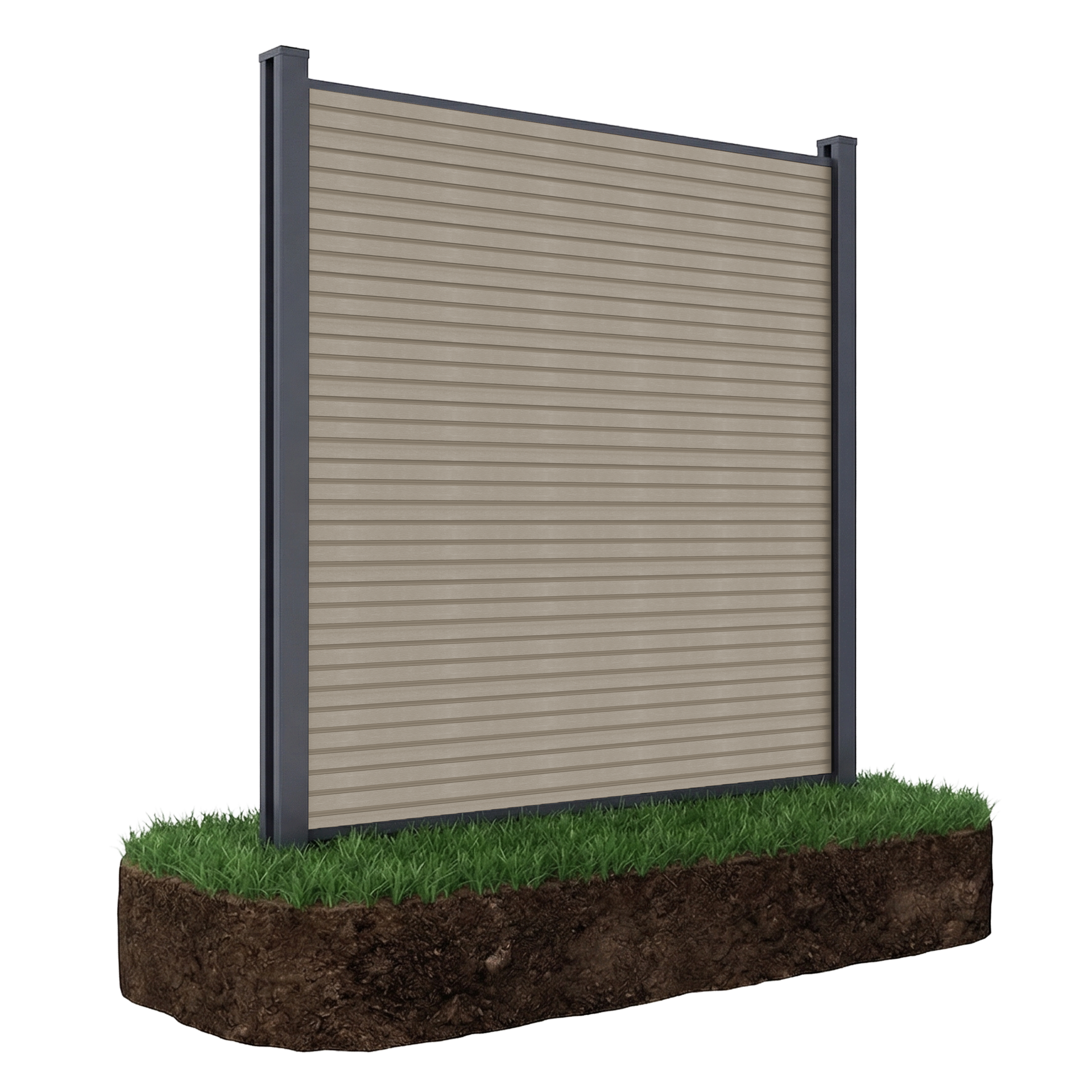 Gutroof Panel ogrodzeniowy do mocowania na miękkim podłożu 1,8 m CITY Oak