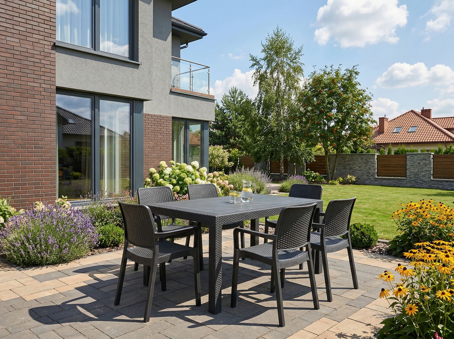 Keter Komplet jadalniany na taras SAMANNA / MELODY 6+1 Graphite