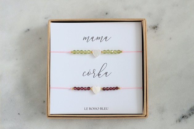 MAMA i CÓRKA - ZESTAW - Bransoletki z kamieniami urodzeniowymi