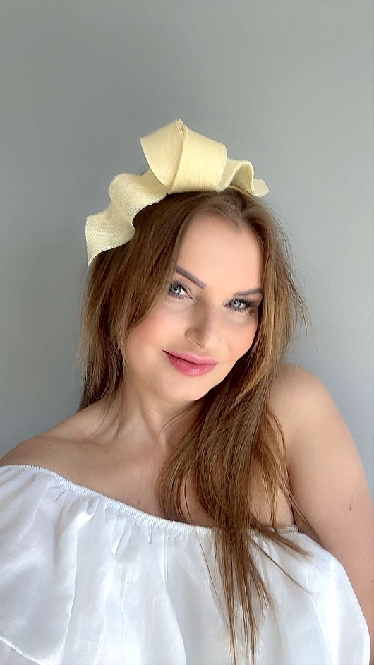 Fascynator NOEMI pastelowy ŻÓŁTY oraz inne kolory