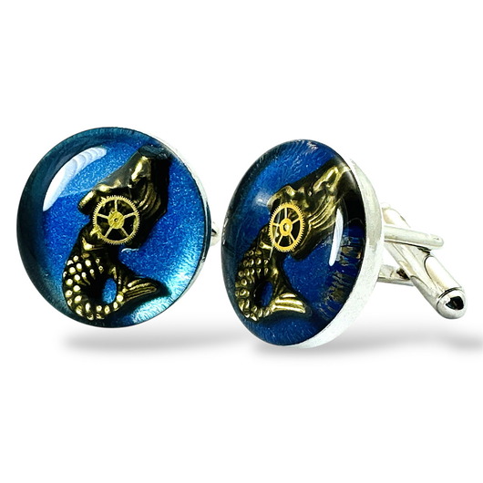 Spinki do mankietów - SYRENKA WAWA (BLUE)