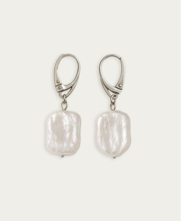 Kolczyki srebrne z perłami barokowymi