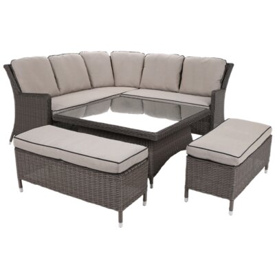 HOME & GARDEN Zestaw mebli ogrodowych Termoli 330205 Brązowy