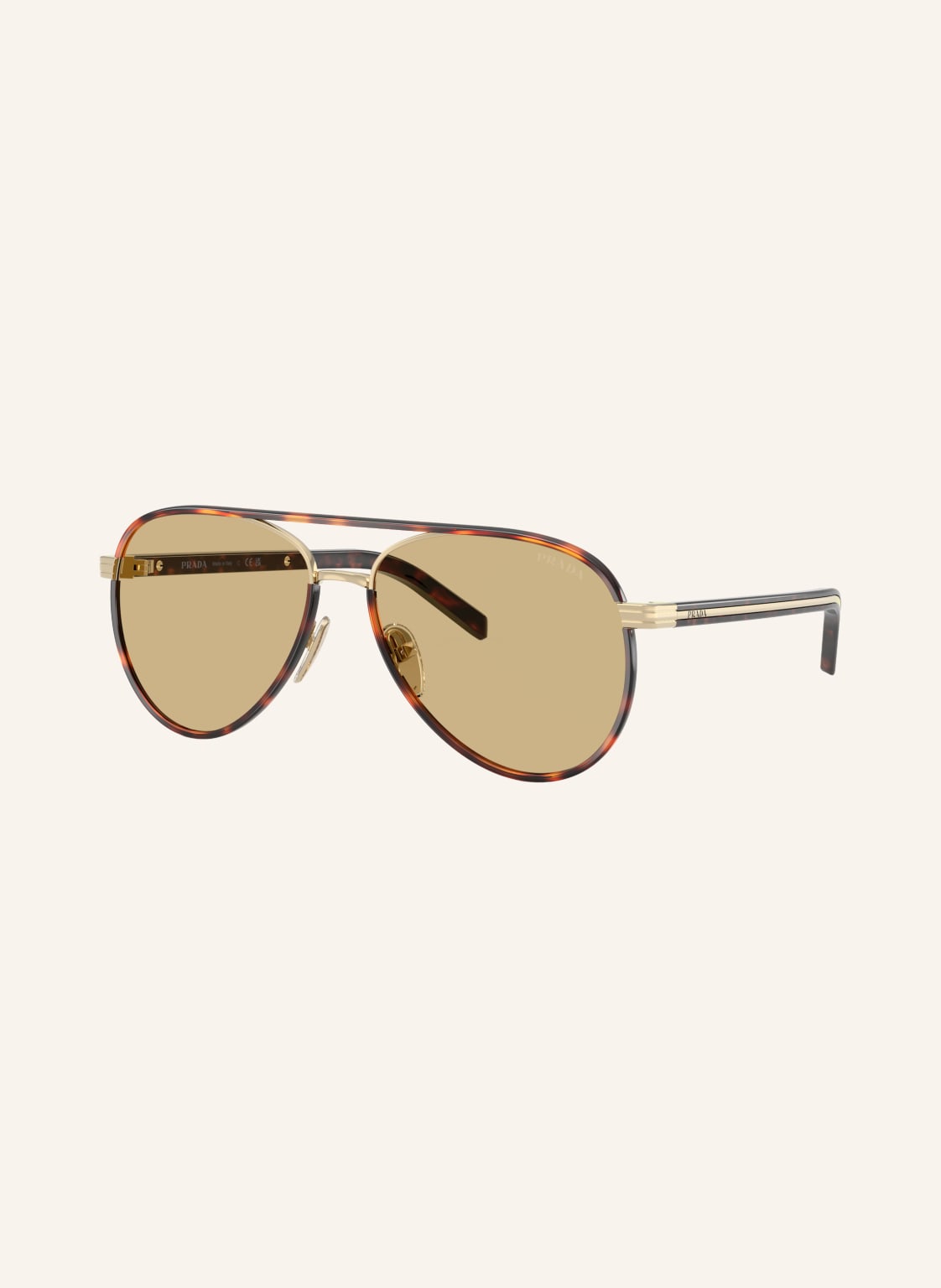 Prada Okulary Przeciwsłoneczne Pr b57s gold