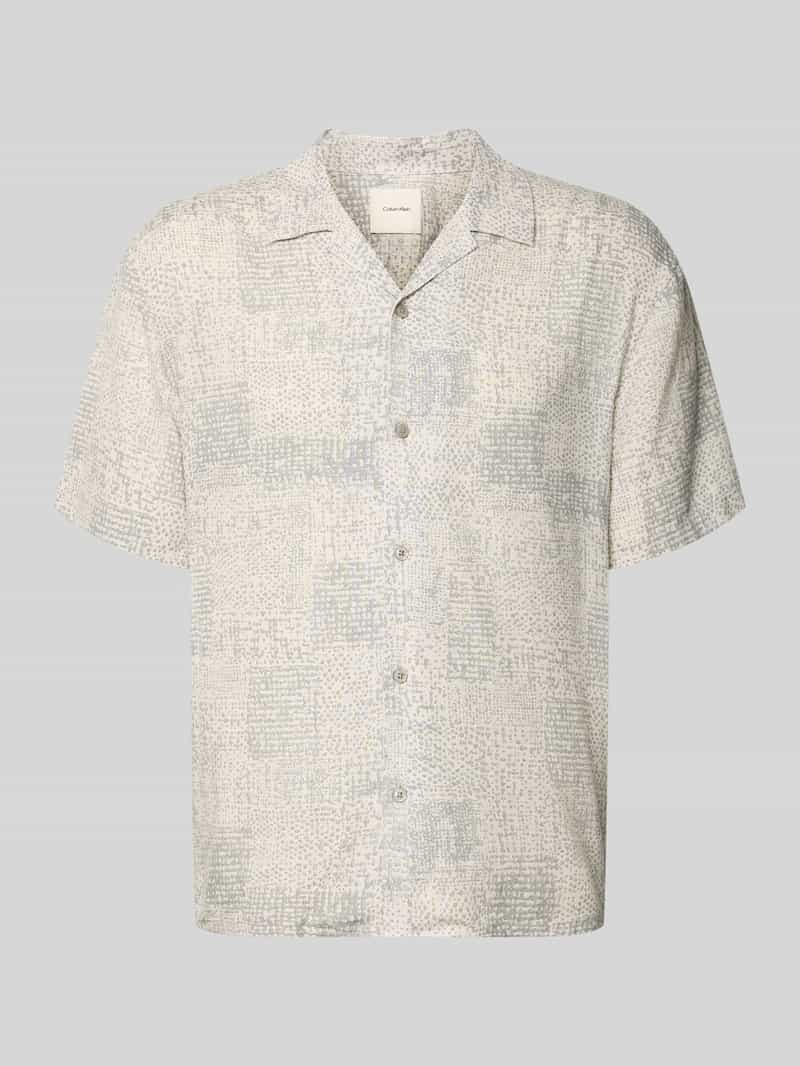 Koszula casualowa o kroju relaxed fit z mieszanki lnu i lyocellu