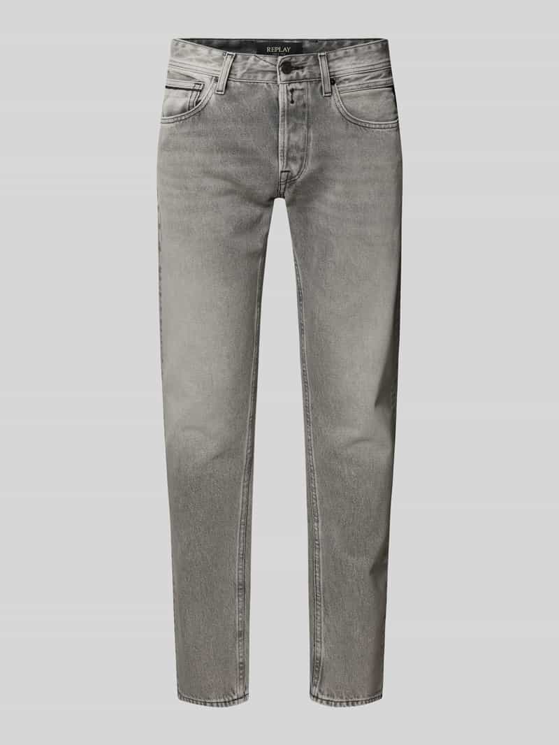 Jeansy o kroju regular fit w 5 kieszeni model 'Grover'