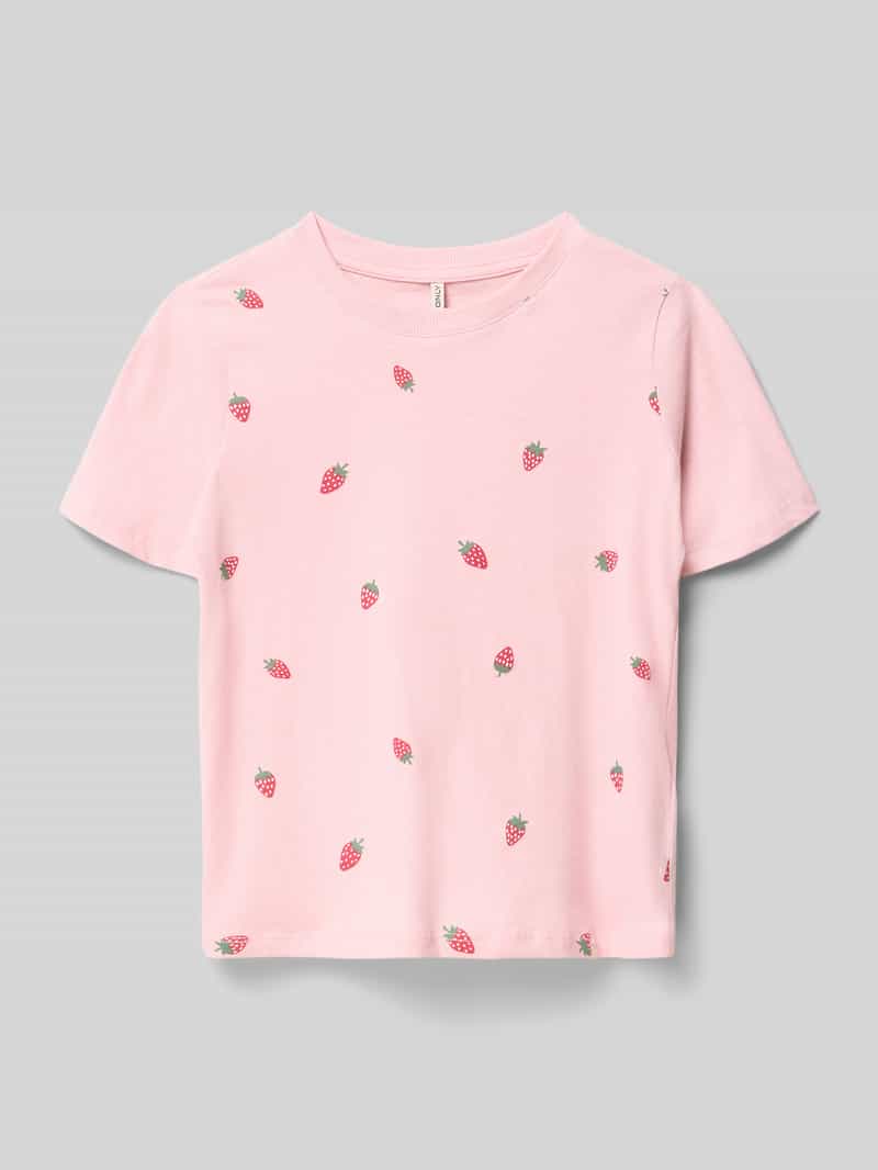 krój regular fit t-shirt z czystej bawełny model 'BEATE'