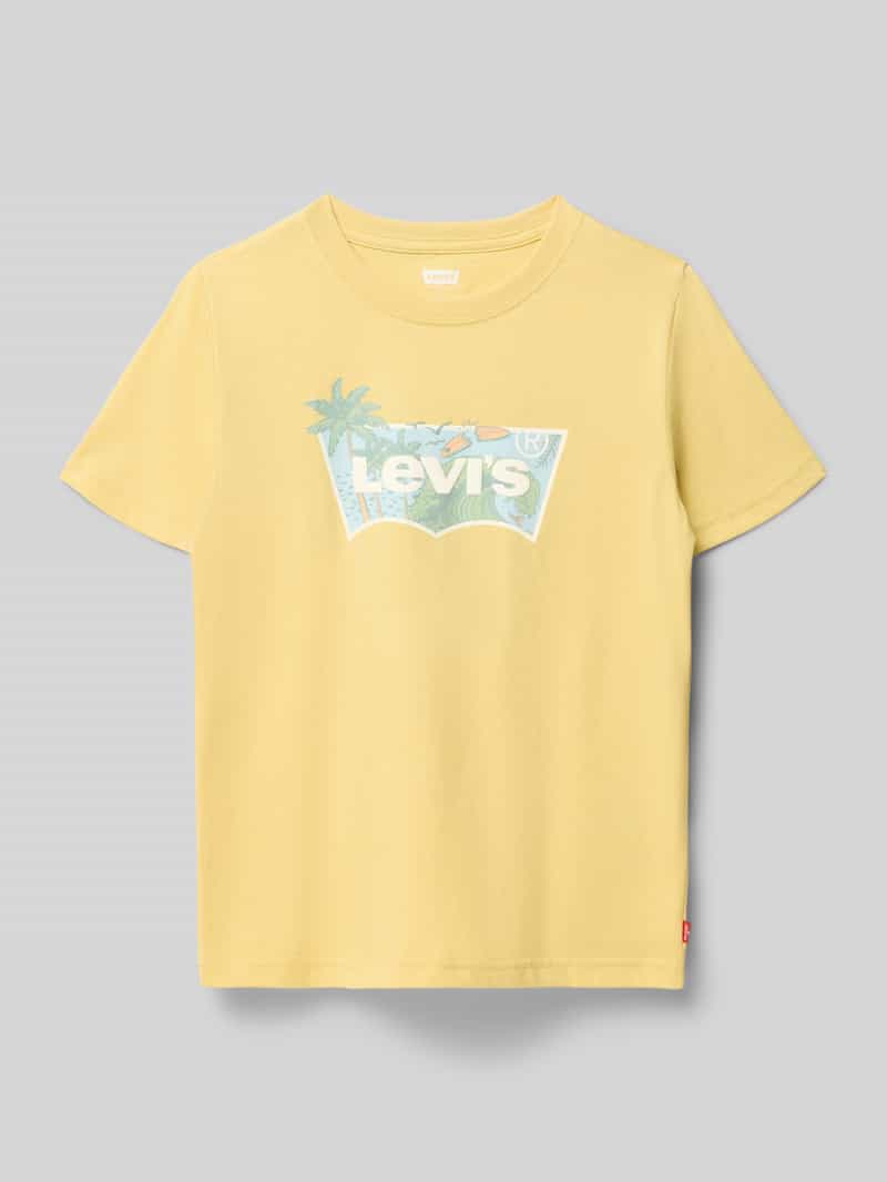 męski t-shirt o kroju regular fit z mieszanki bawełny model 'BATWING'