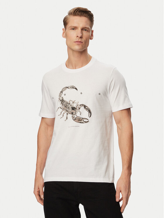 HUGO T-Shirt Discorb 50557672 Biały Relaxed Fit