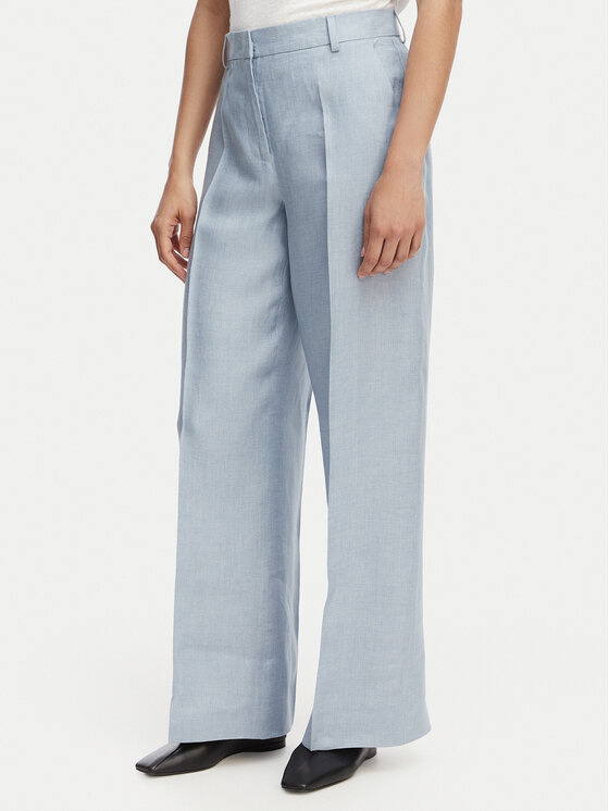 Weekend Max Mara Spodnie materiałowe Malizia 2615131112 Niebieski jasny Regular Fit