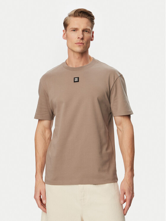 HUGO T-Shirt Dalile 50505201 Brązowy jasny Regular Fit