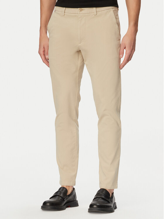 BOSS Chinosy H-Kaiton1 50543312 Beżowy Slim Fit