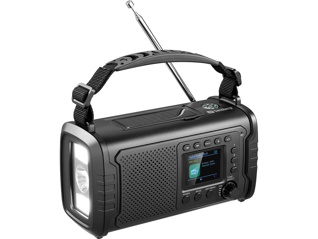 Sandberg 421-38 radio Przenośny Analogowe i cyfrowe Czarny