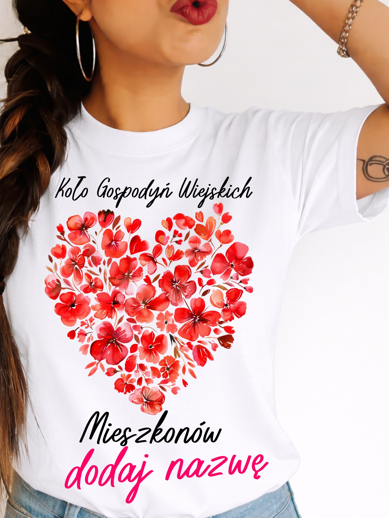 Koszulki dla koła gospodyń wiejskich z sercem - wzór serce serce32