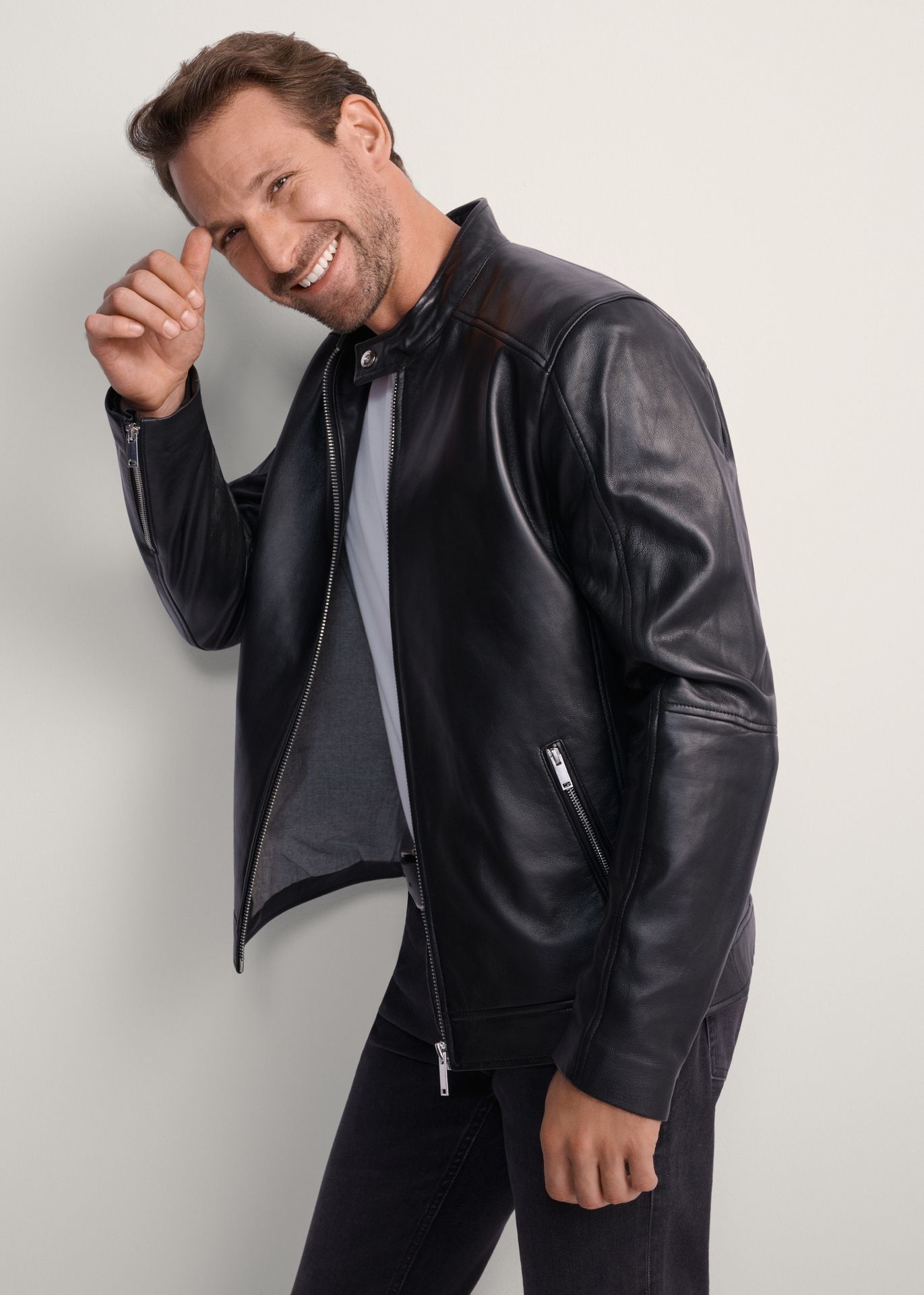 Skórzana kurtka męska ze stójką