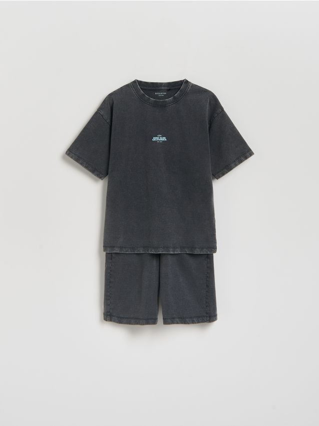Reserved - Bawełniany komplet - czarny