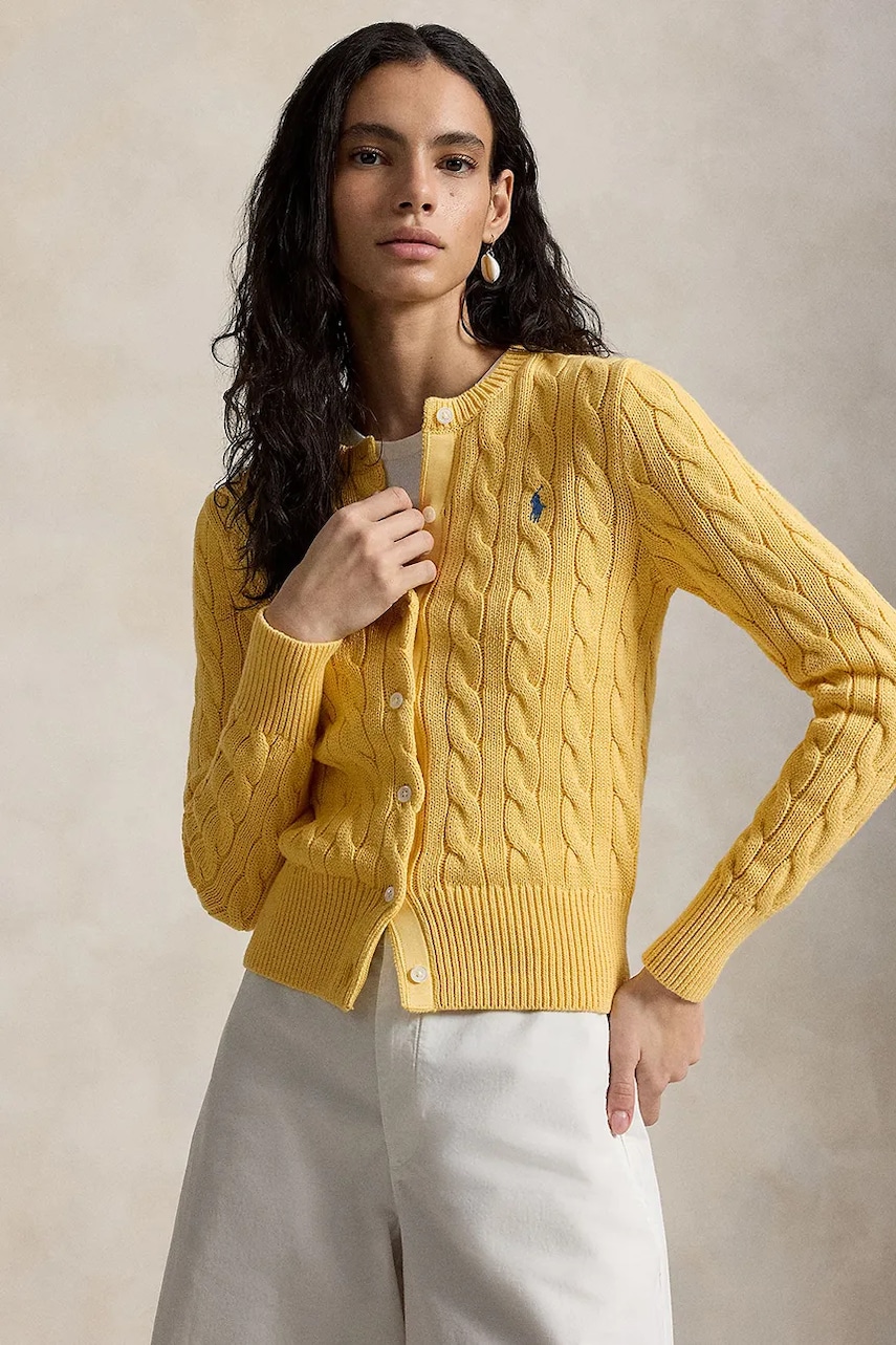 Polo Ralph Lauren COTTON-LSL-CRD kardigan bawełniany damski