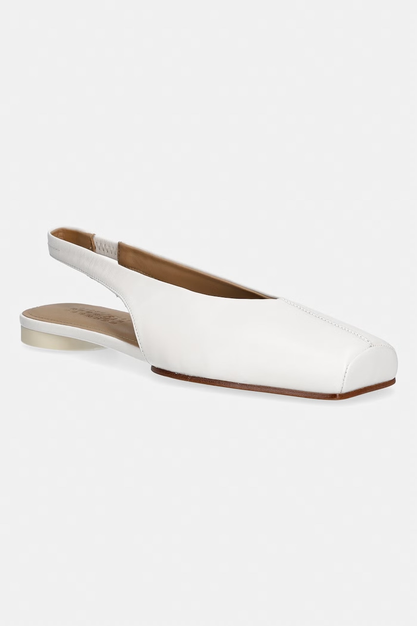 MM6 Maison Margiela baleriny skórzane