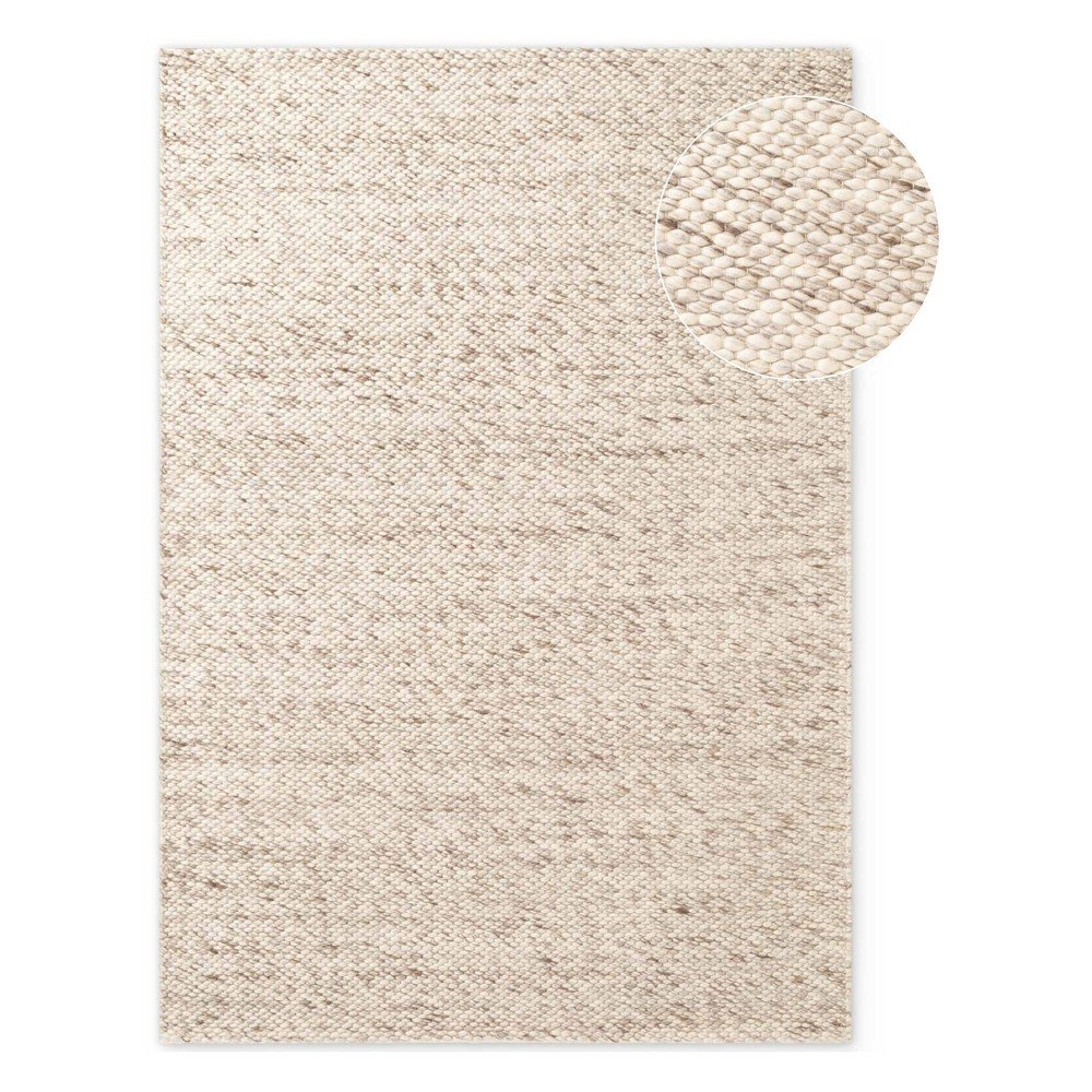 Beżowo-naturalny wełniany dywan tkany ręcznie 160x230 cm Lyon Beans – Elle Decoration
