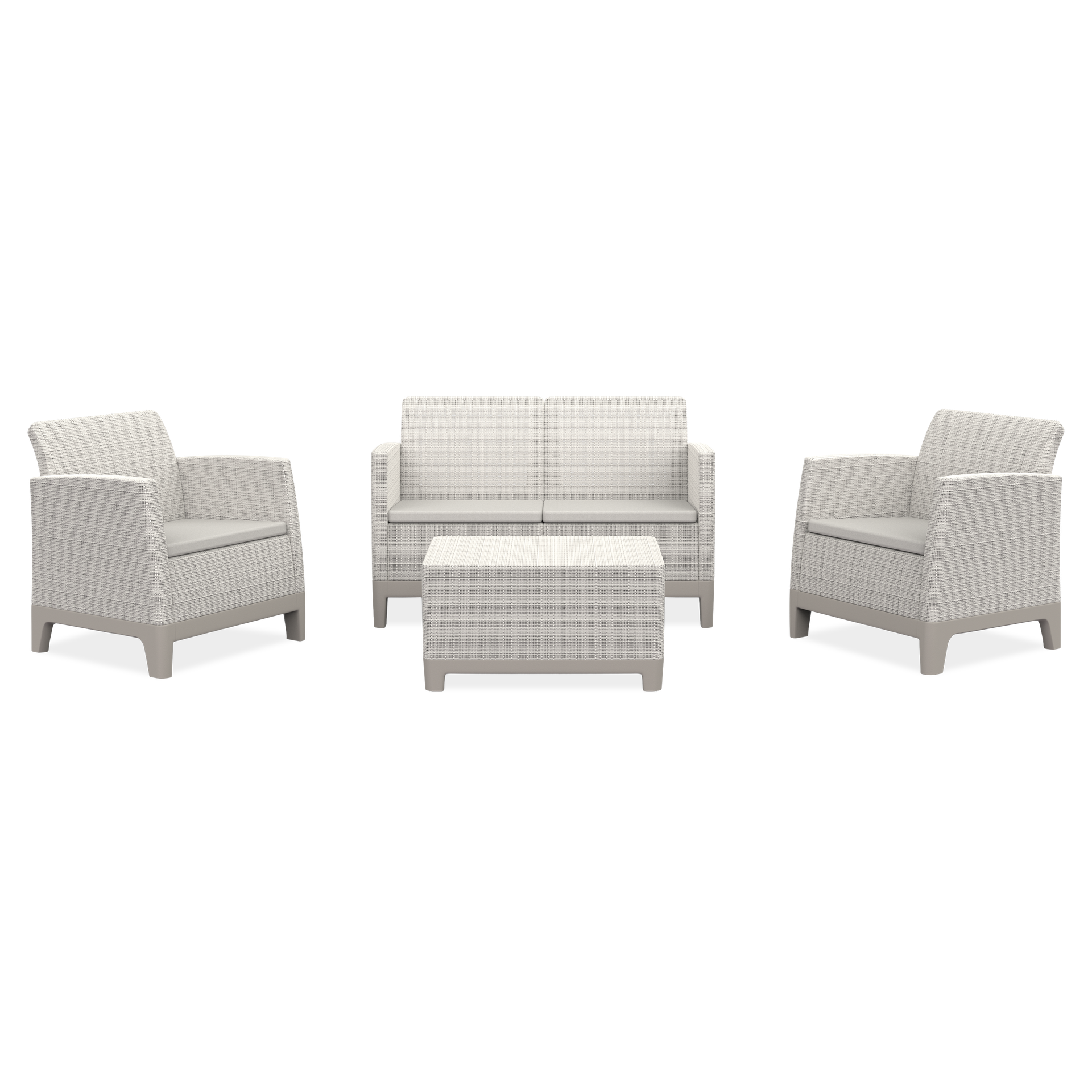 KETER Zestaw mebli na taras Scandi Forma Pebble Grey-Soft Beige/oat 9187