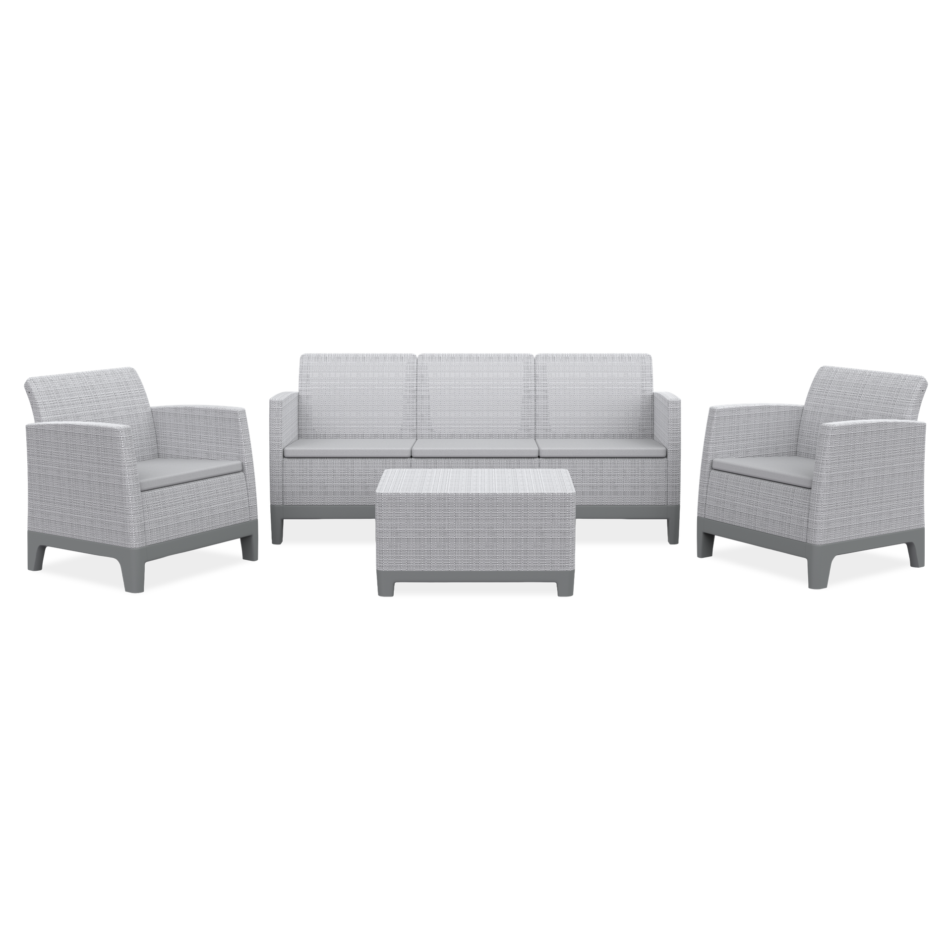 KETER Meble ogrodowe Scandi Forma Ash Grey-Storm Grey/ Light Grey 9188