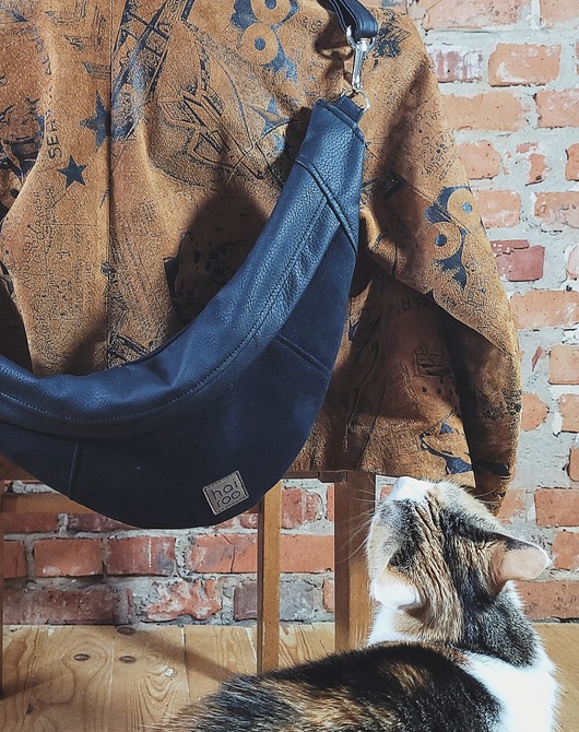 Nerka Haru czarna zamszowa z ekoskórą