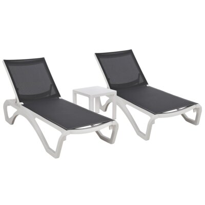 Leżaki HOME & GARDEN Monako 986584 Biało-szary