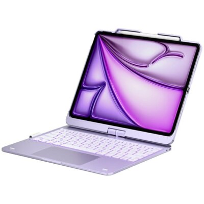 Etui na iPad Air 13 cali TYPECASE Flexbook Touch Jasnofioletowy Klawiatura