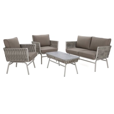 HOME & GARDEN Zestaw mebli ogrodowych Tasos 390564 Szaro-beżowy