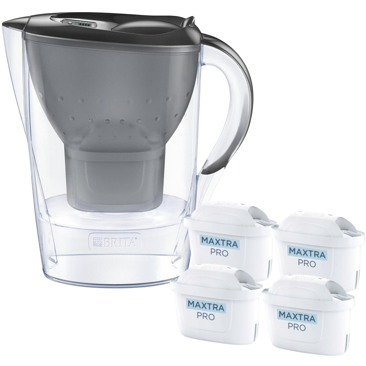 Dzbanek filtrujący Brita Marella Grafitowy + 4 wkłady Maxtra Pro Pure Performance