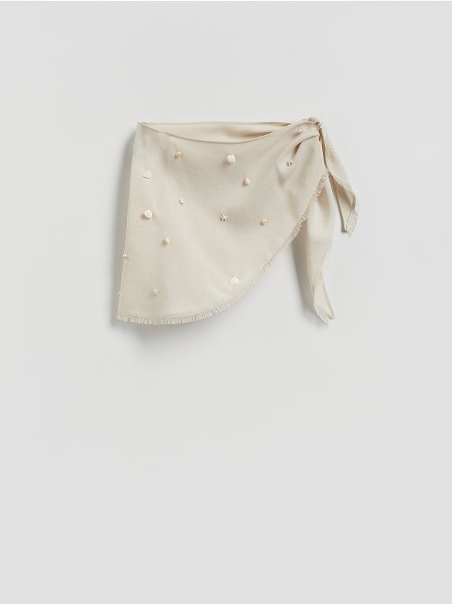 Reserved - Sarong z wiązaniem - beżowy