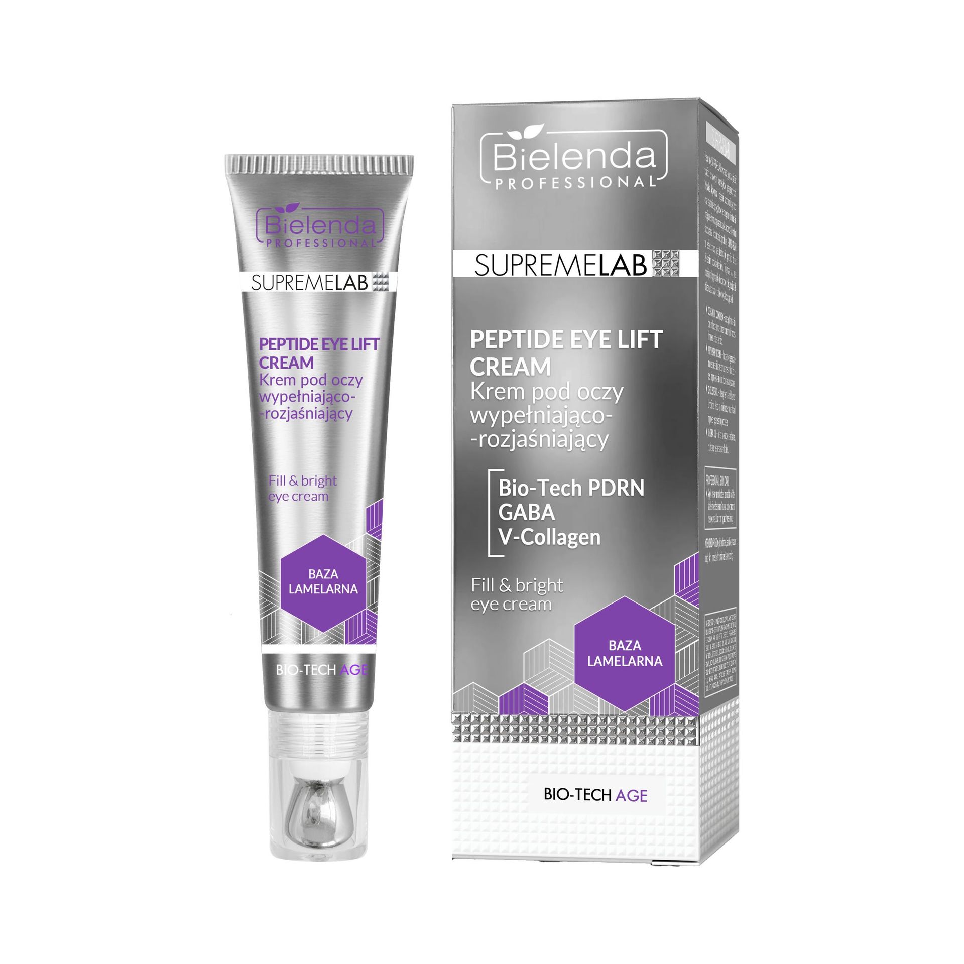 Bielenda Professional Peptide Eye Lift Cream Krem pod Oczy Wypełniająco-Rozjaśniający 15ml