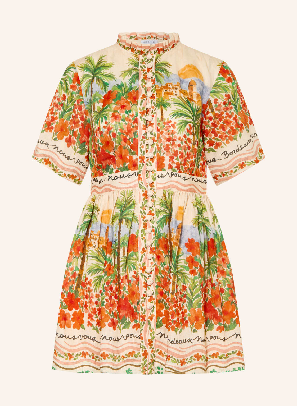 Mrs & Hugs Sukienka Lniana Riviera rot