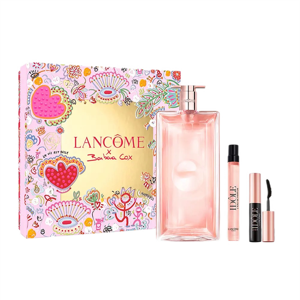 Lancome Idole zestaw woda perfumowana spray 100ml + woda perfumowana spray 10ml + mini tusz do rzęs 2.5ml