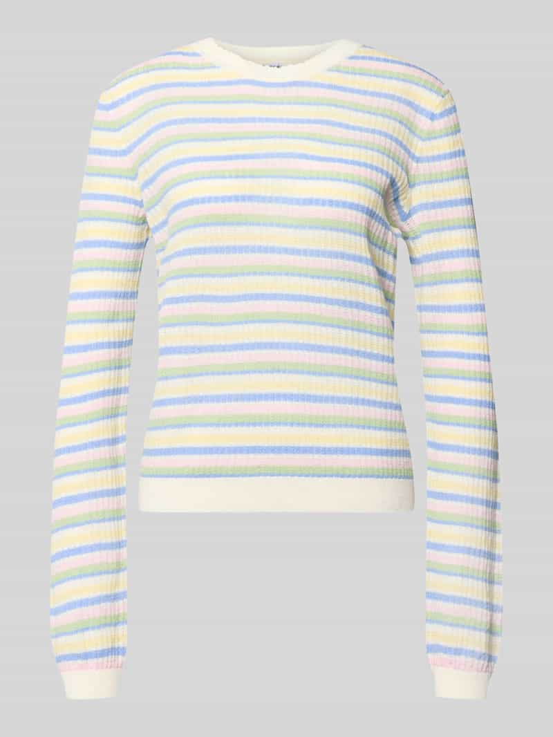 Sweter z dzianiny o kroju regular fit z czystej bawełny model 'DIANA'